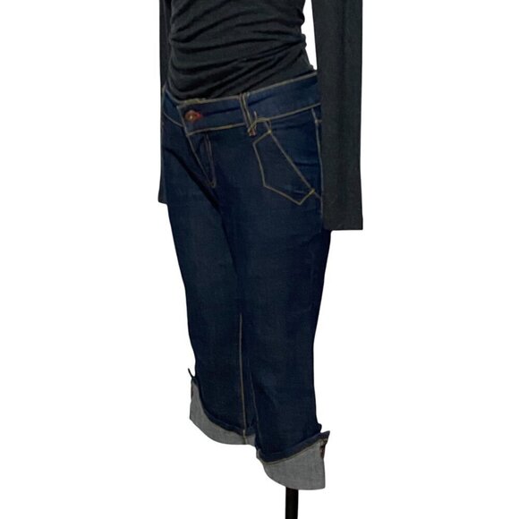 RANK Denim Jean Capri Peddle Pushers Size 11 - Picture 3 of 7